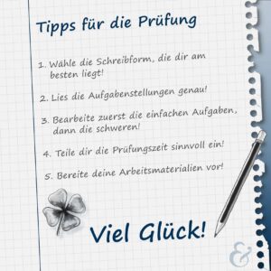 Tipps für die Abschlussprüfung!