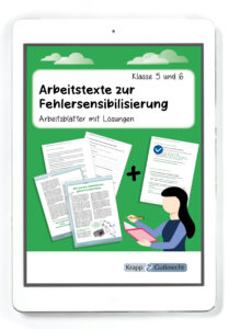 Arbeitstexte zur Fehlersensibilisierung – Arbeitsblätter mit Lösungen