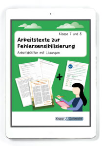 Arbeitstexte zur Fehlersensibilisierung – Arbeitsblätter mit Lösungen