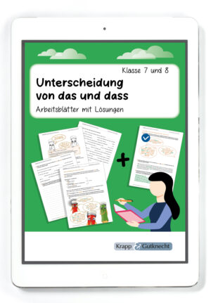 Unterscheidung von das und dass – Arbeitsblätter mit Lösungen
