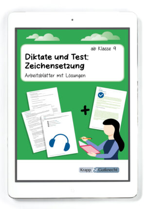 Titel PDF Diktate und Test: Zeichensetzung Krapp und Gutknecht