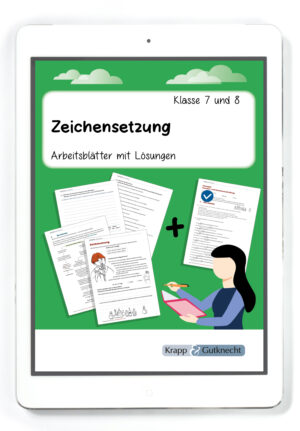Zeichensetzung – Arbeitsblätter mit Lösungen