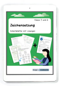 Zeichensetzung – Arbeitsblätter mit Lösungen