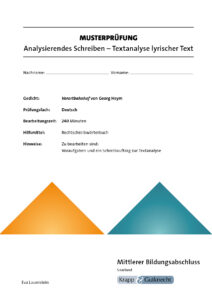 Musterprüfung Gedicht: Vorortbahnhof – Mittlerer Bildungsabschluss – Saarland – DIN A4 Ausdruck