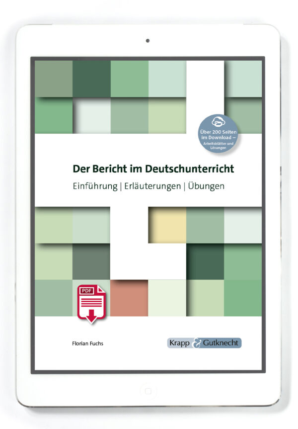Cover PDF – Der Bericht im Deutschunterricht – Krapp & Gutknecht Verlag