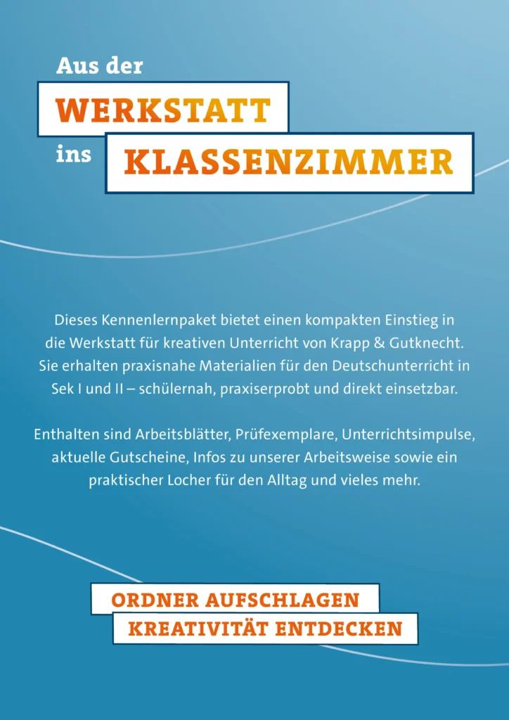 Deutsch im Unterricht – Das Kennenlernpaket mit Unterrichtsmaterialien für Sekundarstufe I & II – Krapp & Gutknecht